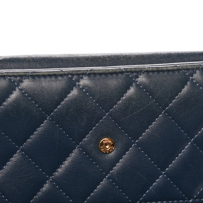 Chanel Lambskin Quilted Wallet On Chain WOC Blue 13 of 15