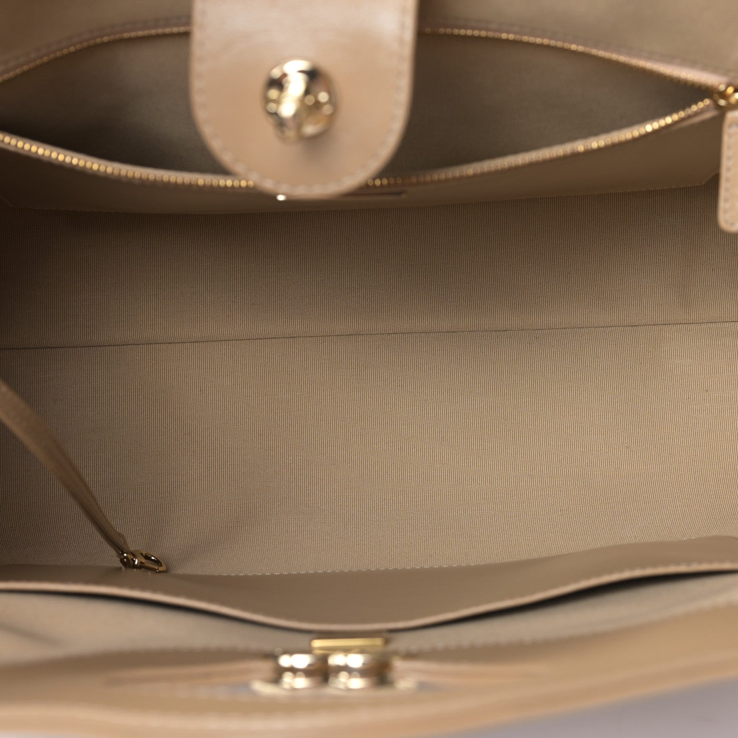 Chanel Shiny Crumpled Calfskin Quilted Large 31 Shopping Bag Beige 5 of 9