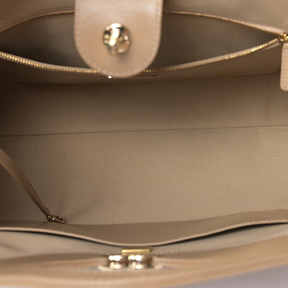 Chanel Shiny Crumpled Calfskin Quilted Large 31 Shopping Bag Beige 5 of 9