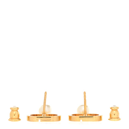 Christian Dior Pearl Petit CD Earrings Gold 3 of 5