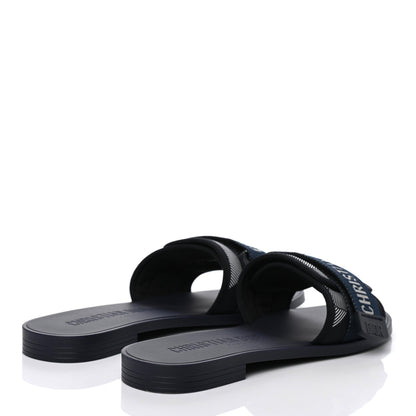 Christian Dior Technical Stretch Fabric Camouflage Dio(r)evolution Slide Sandals 39 Deep Blue 4 of 9