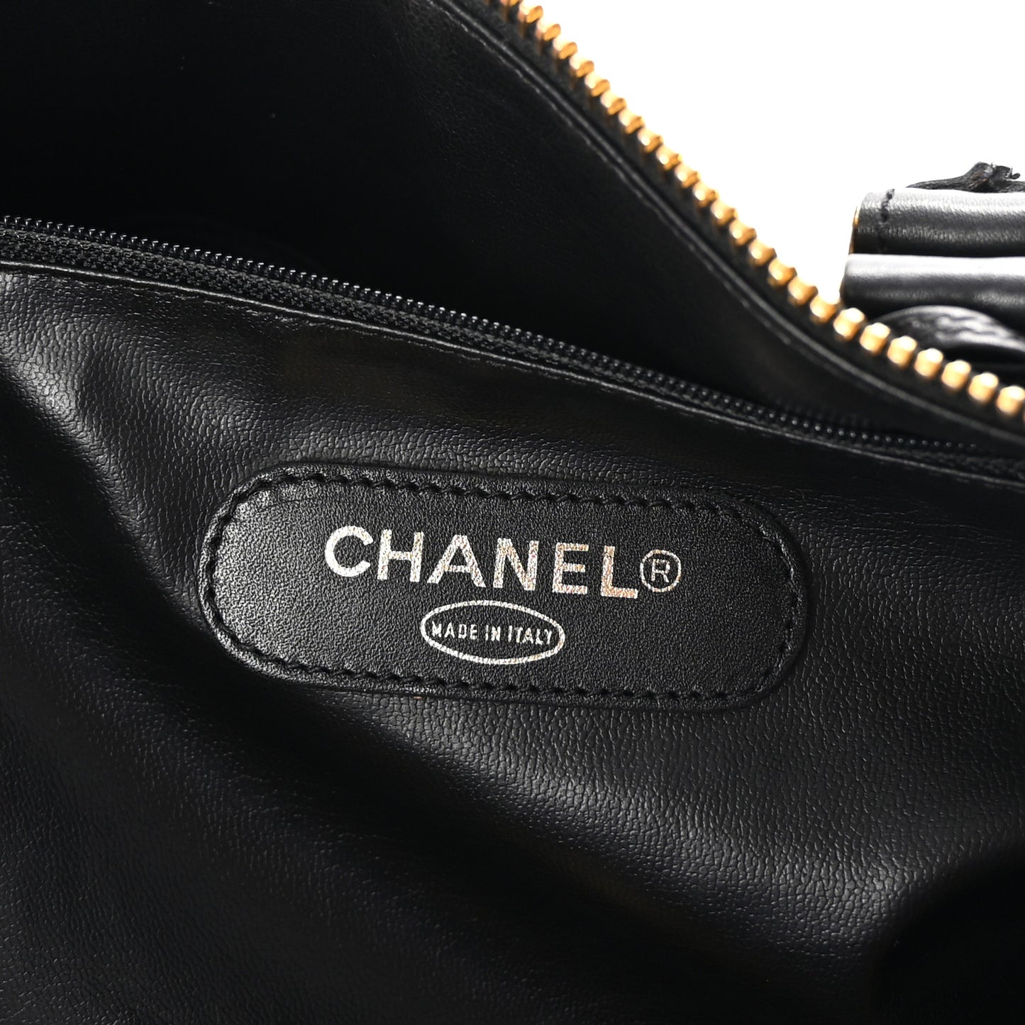 Calfskin Stitched Duffle Bag Black