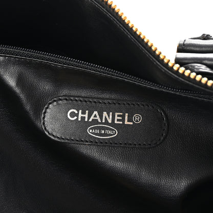 Chanel Calfskin Stitched Duffle Bag Black 5 of 9