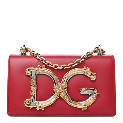 Dolce & Gabbana Nappa DG Girls Shoulder Bag Red 1 of 10