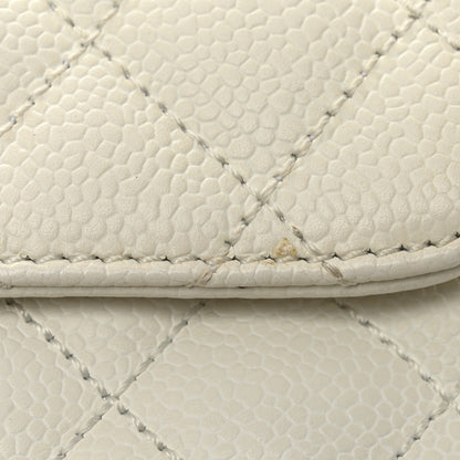 Chanel Caviar Quilted East West Flap White 11 of 16