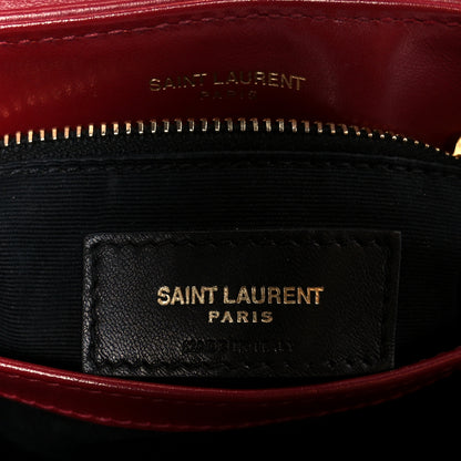 Saint Laurent Calfskin Y Quilted Monogram Toy Loulou Crossbody Bag Rouge 7 of 11