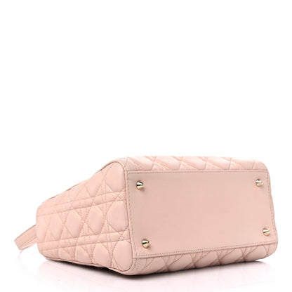 Christian Dior Lambskin Cannage Medium Lady Dior Rose Poudre 4 of 11