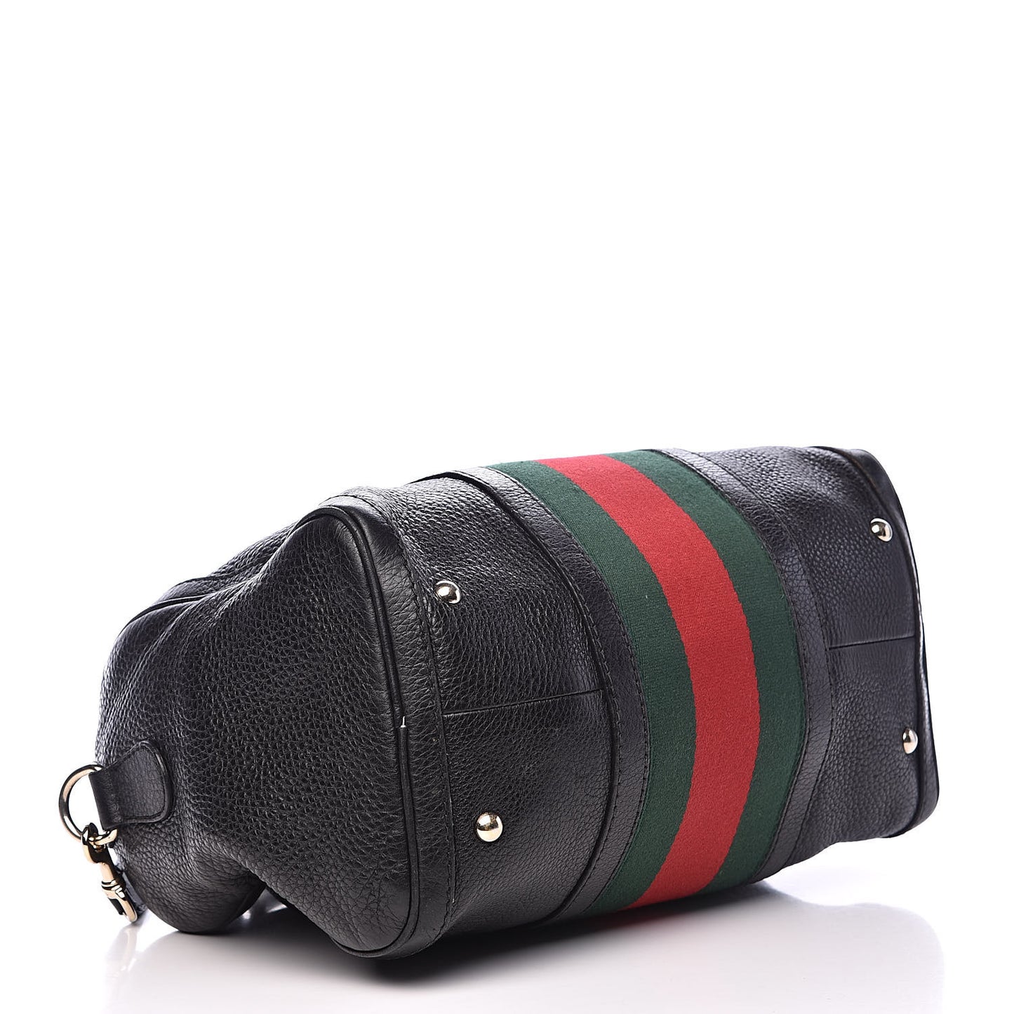 Calfskin Vintage Web Medium Boston Black