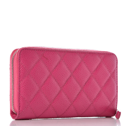 Chanel Caviar Quilted Small Zip Around Wallet Pink 3 of 10