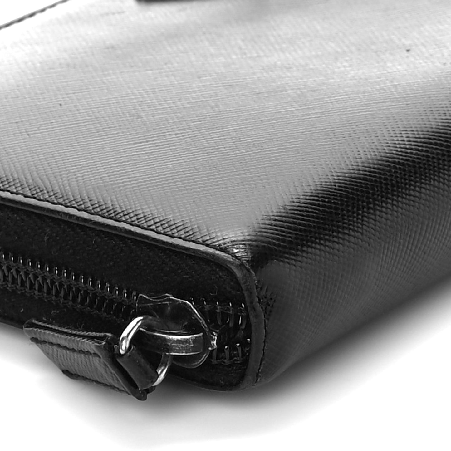 Tessuto Nylon Zip Around Wallet Black