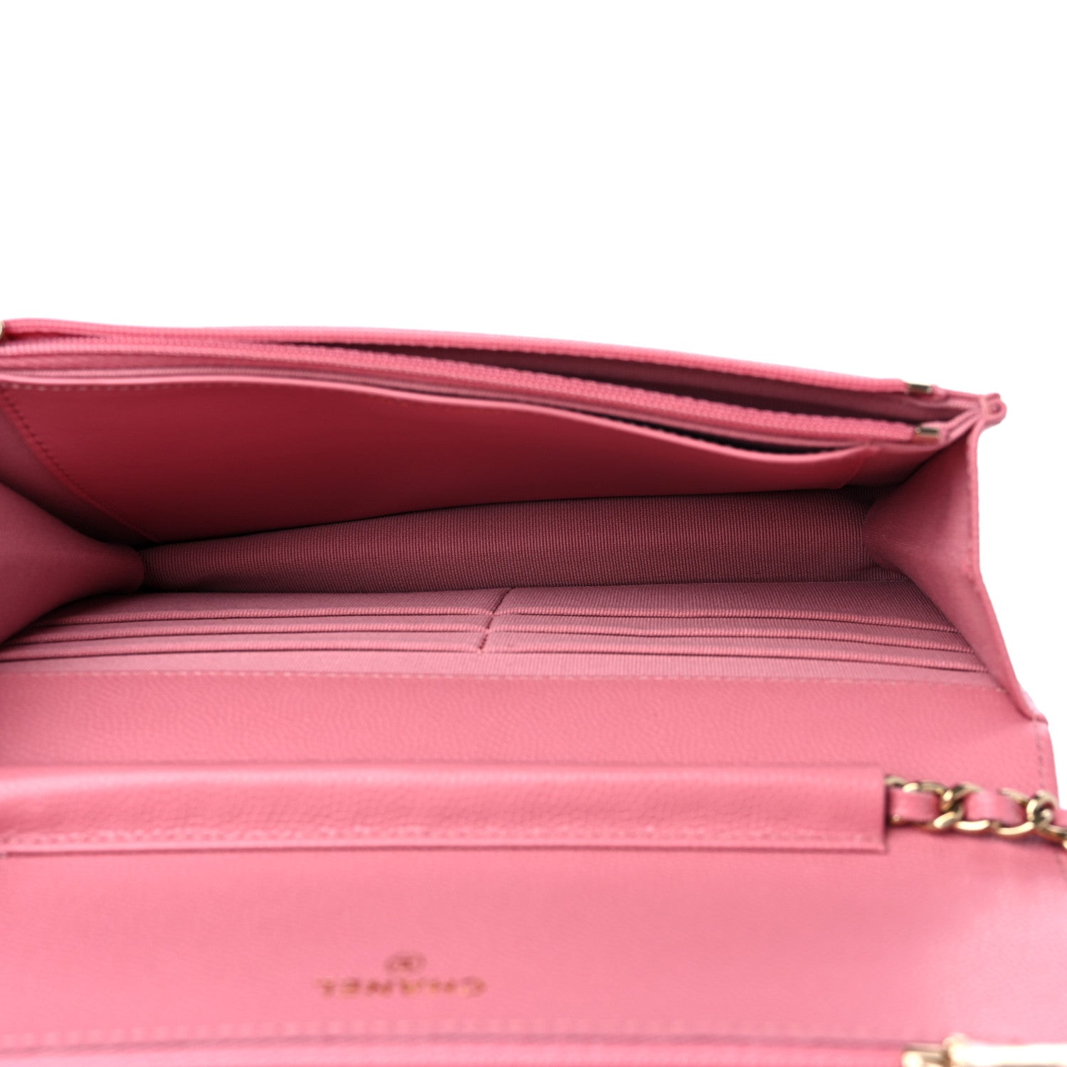 Chanel Caviar Quilted Wallet On Chain WOC Dark Pink 5 of 11
