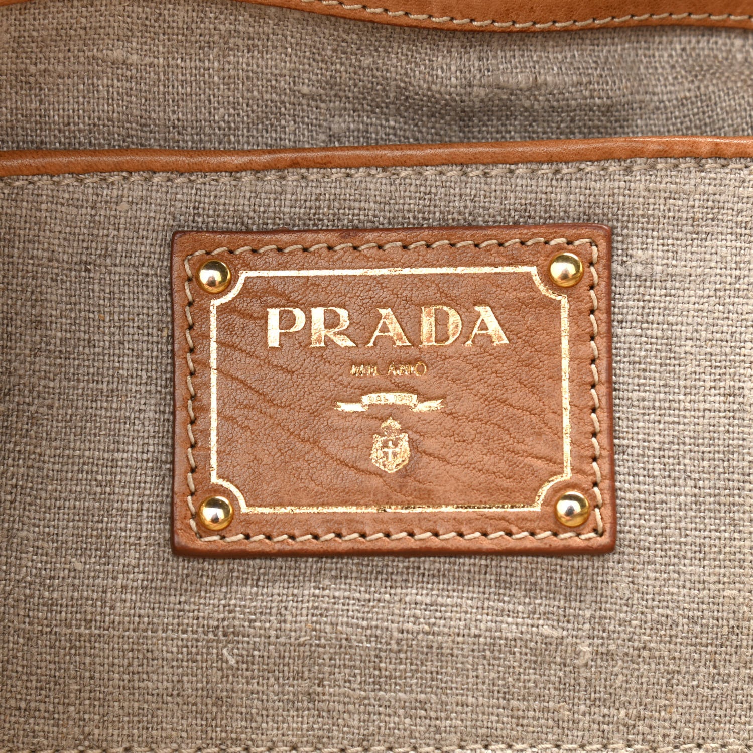 Prada Canapa Cinghiale Chain Flap Naturale Cuoio 6 of 12