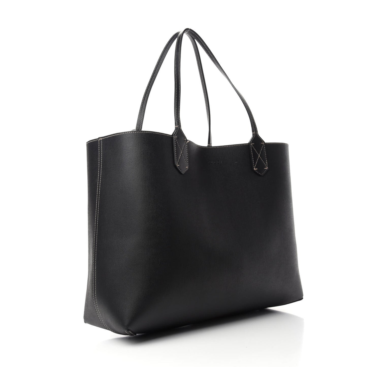 Calfskin GG Supreme Monogram Medium Reversible Tote Black