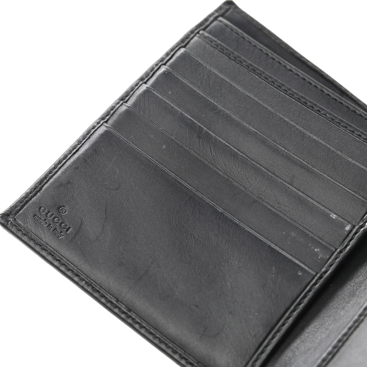 Gucci Monogram Flap Wallet Black 13 of 14