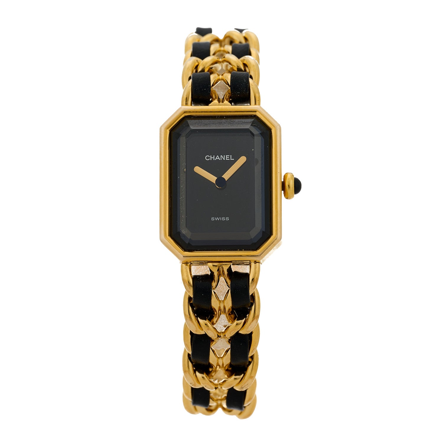 Chanel Stainless Steel Lambskin 20mm Chain Premiere Quartz Watch Gold M 1 of 4