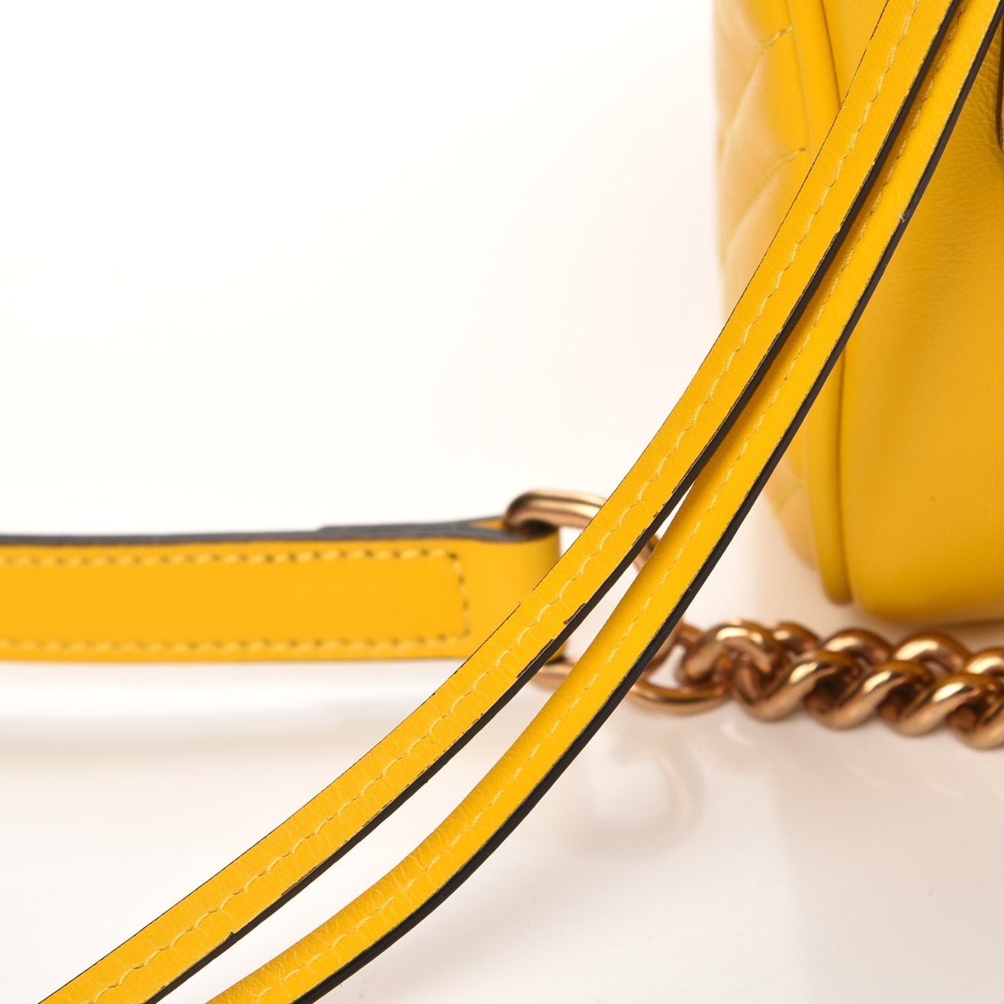 Calfskin Matelasse Small GG Marmont Chain Shoulder Bag Stone Topaz