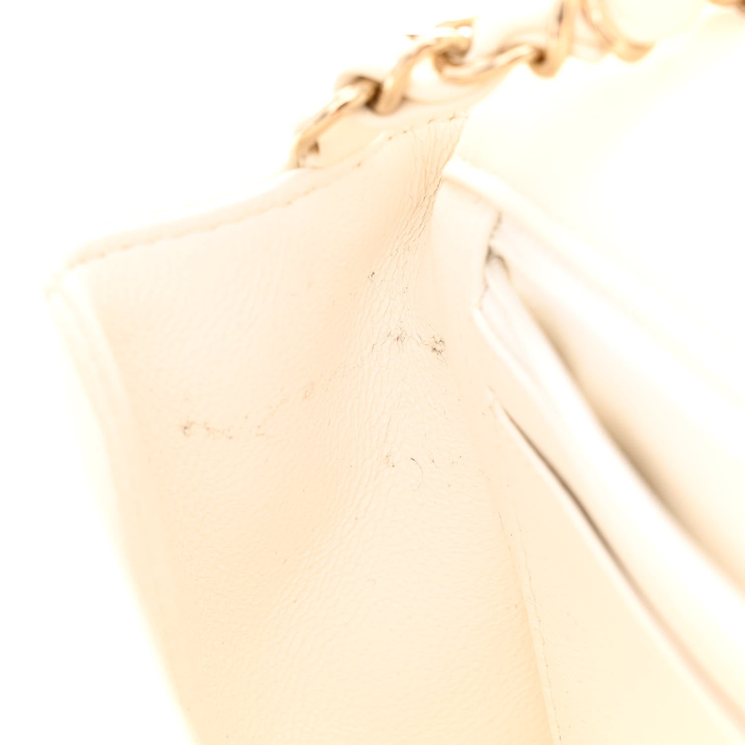 Chanel Lambskin Quilted Mini Rectangular Flap White 12 of 13