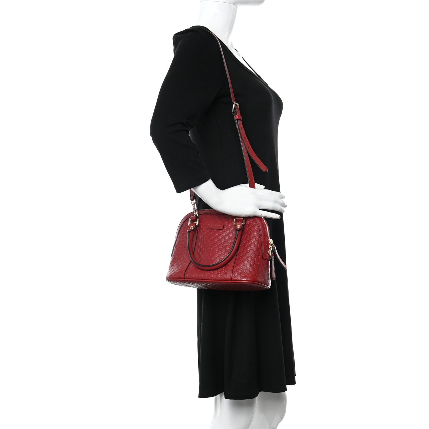 Soft Microguccissima Mini Dome Bag Rosso