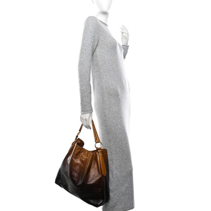 Prada Vernice Sfumata Shoulder Bag Blond Mordore 2 of 14