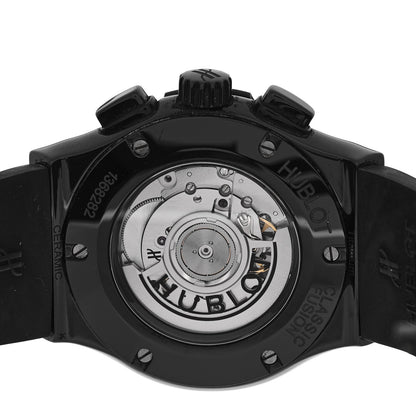 Hublot Ceramic Rubber 45mm Classic Fusion Chronograph Automatic Watch Black 521.CM.1171.RX 4 of 6