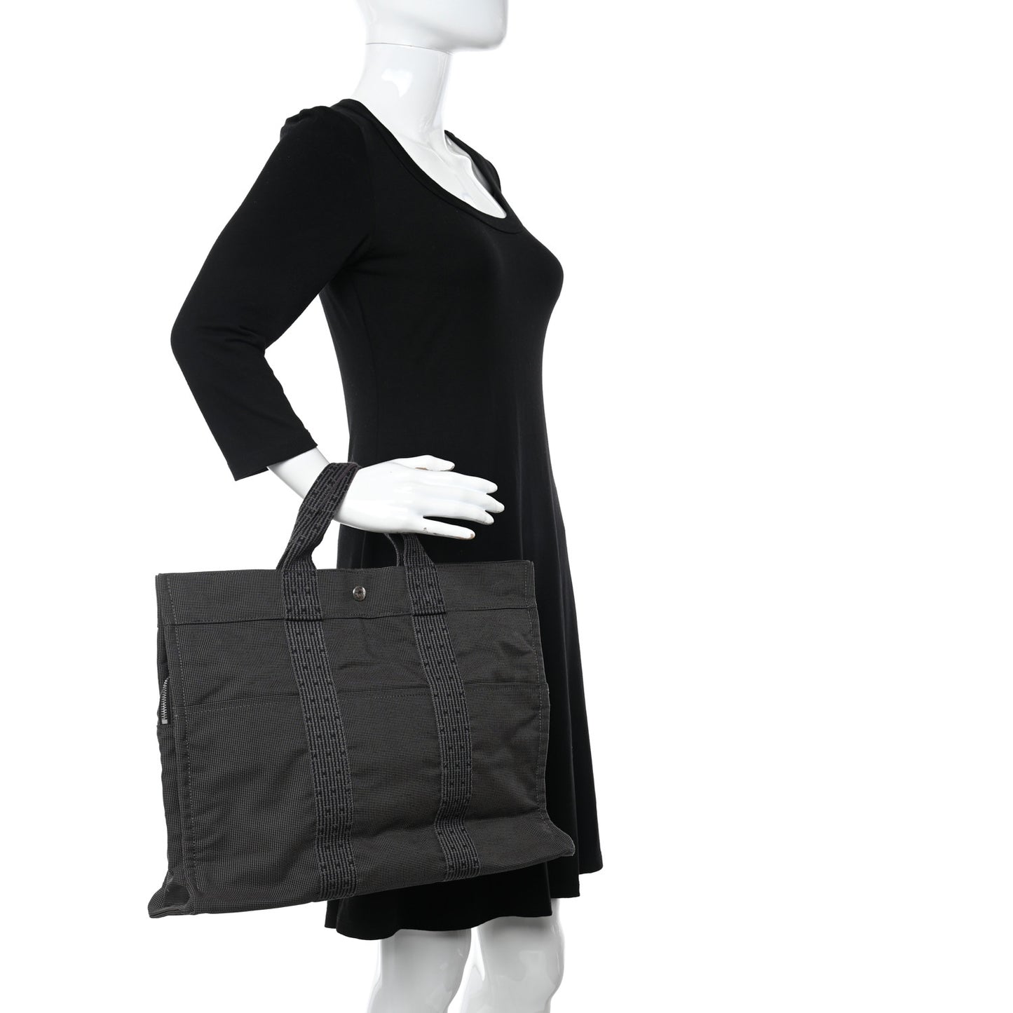 Canvas Herline MM Tote Grey