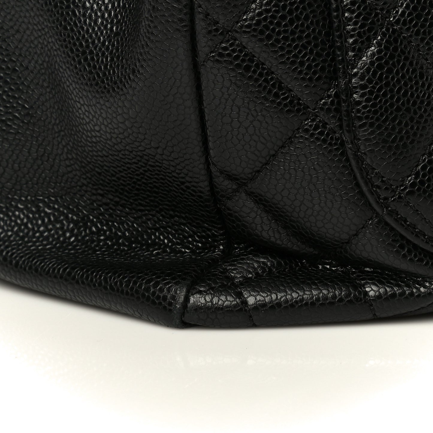 Caviar Quilted Grand Shopping Tote GST Black