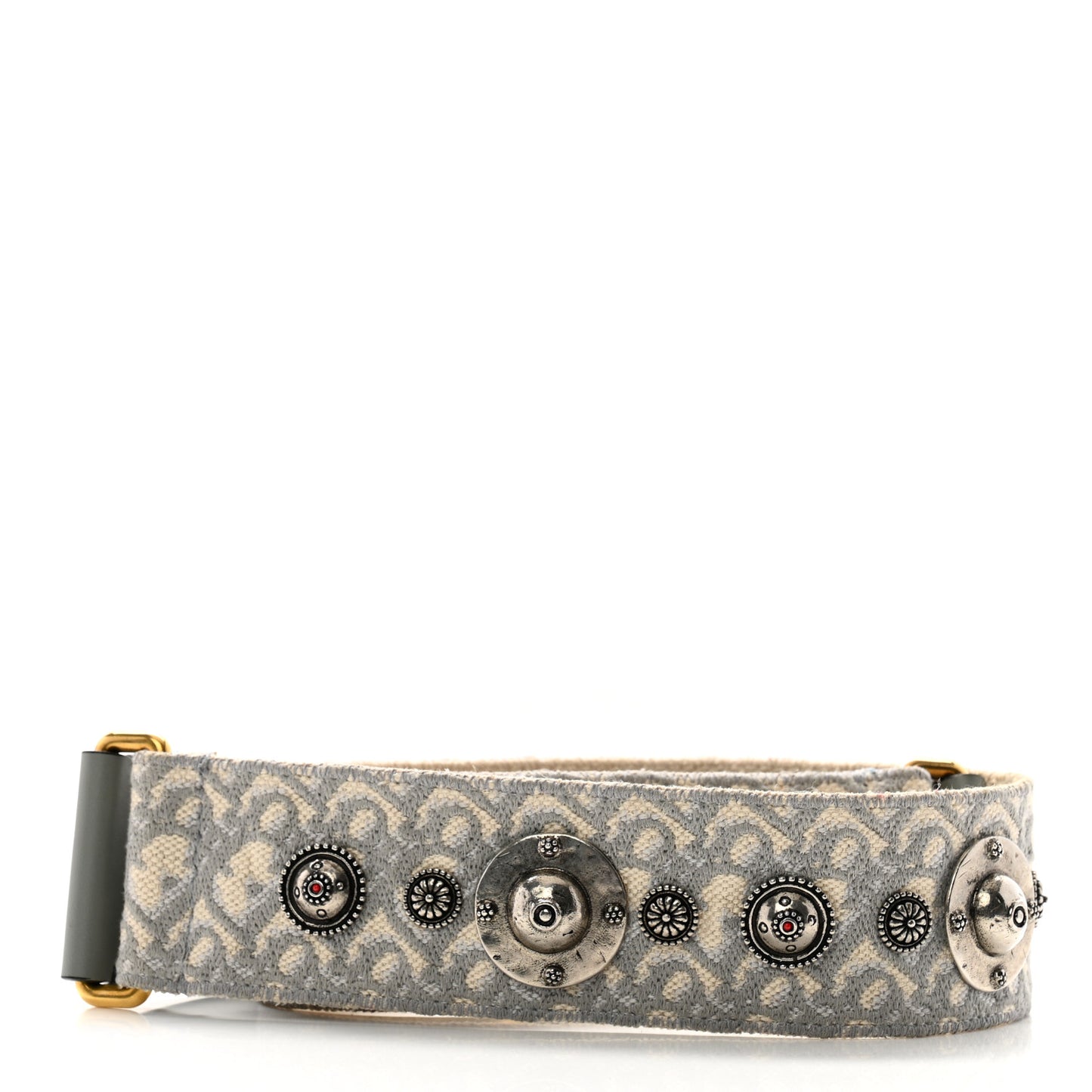Oblique Studded Shoulder Strap Gris Multicolor