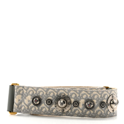 Christian Dior Oblique Studded Shoulder Strap Gris Multicolor 2 of 6