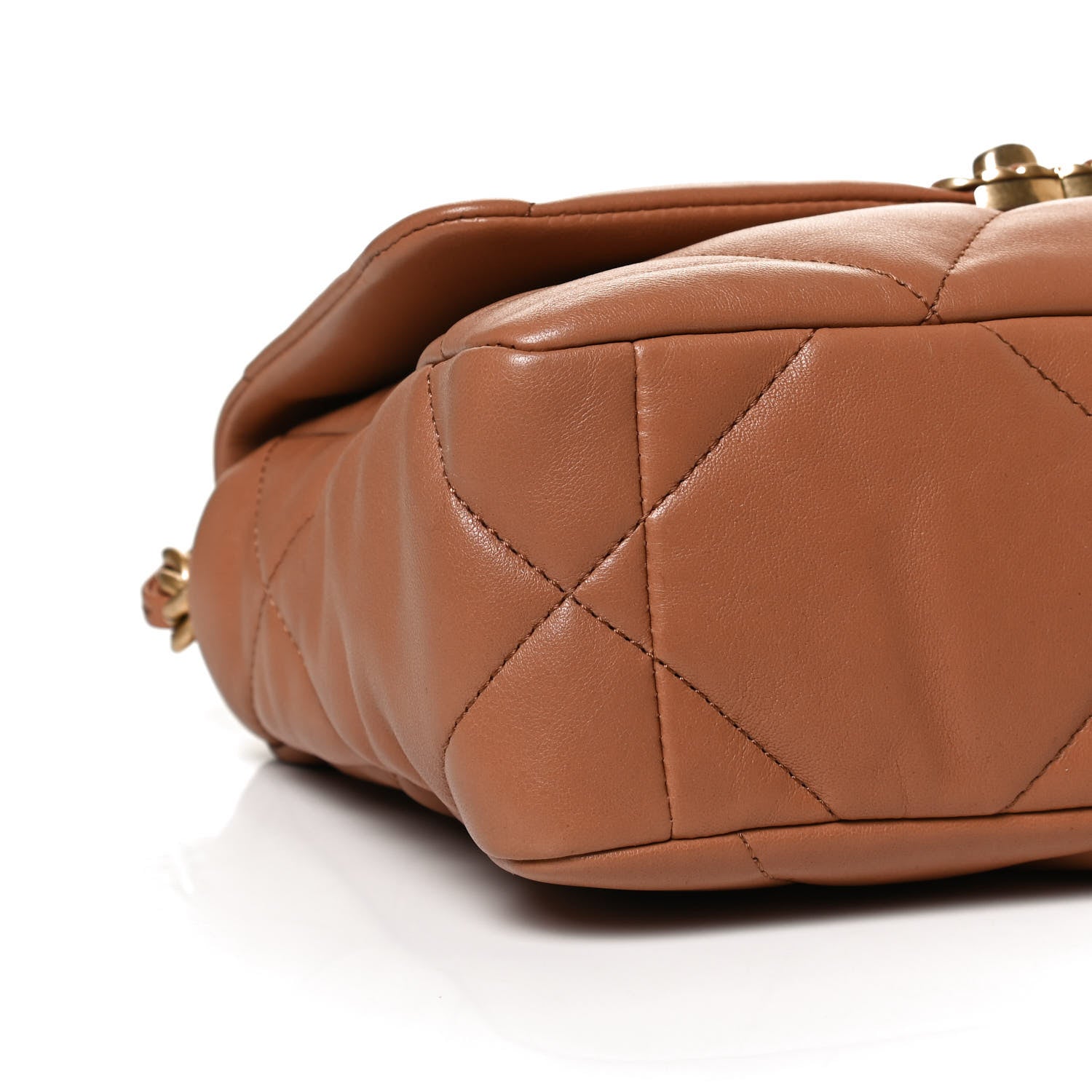 Chanel Lambskin Quilted Medium Chanel 19 Flap Brown 9 of 10