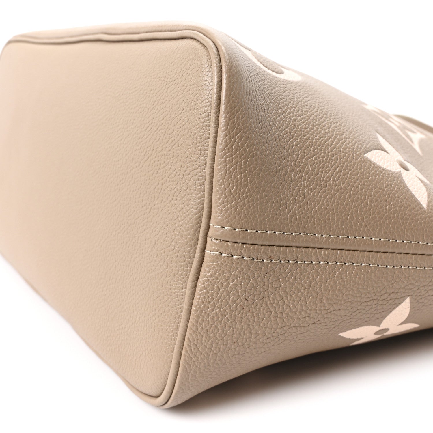 Louis Vuitton Empreinte Monogram Giant Neverfull MM Khaki Cream 9 of 10