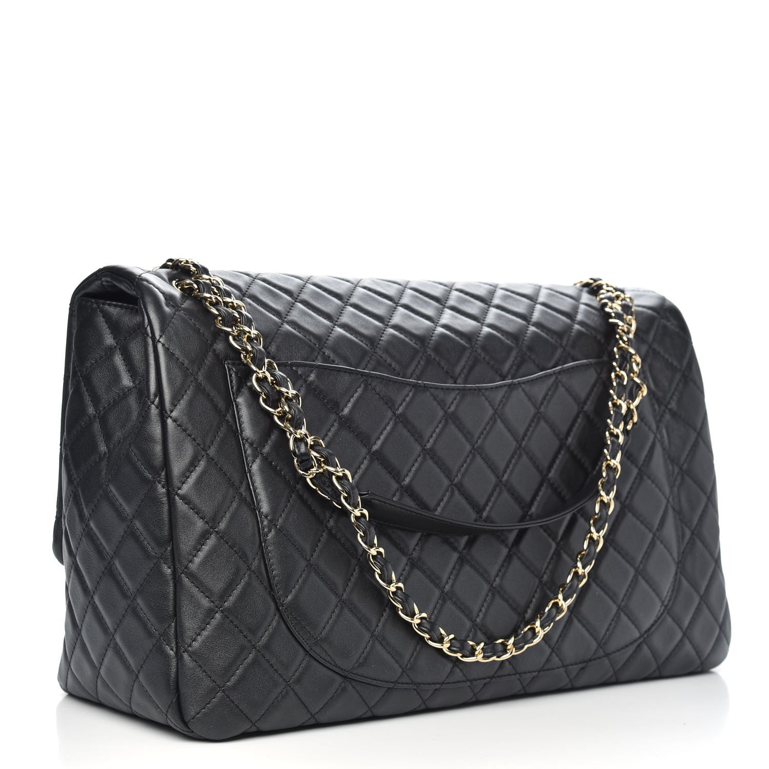 Chanel Calfskin Quilted XXL Travel Flap Bag Black 3 of 10