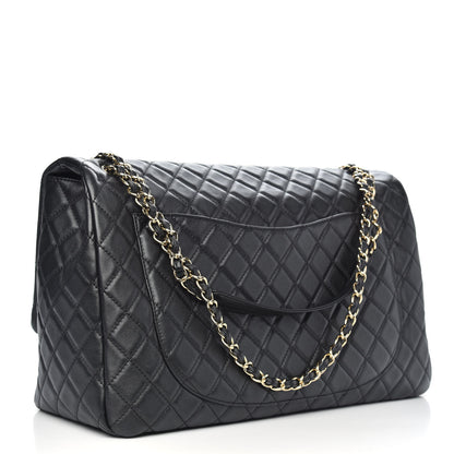 Chanel Calfskin Quilted XXL Travel Flap Bag Black 3 of 10