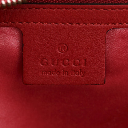 Gucci Jacquard Matelasse Floral Medium GG Marmont Shoulder Bag Red 6 of 15