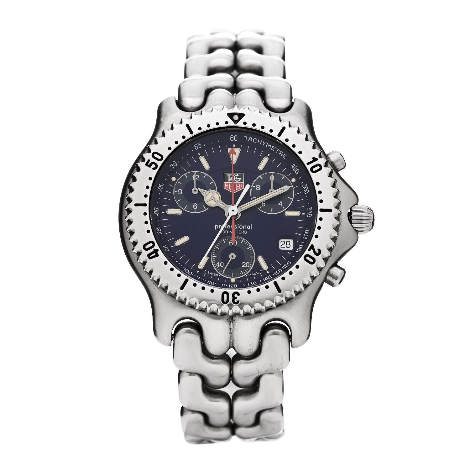 Tag Heuer Stainless Steel 40mm Professional Chronograph Quartz Watch Blue CG1114 1 of 4