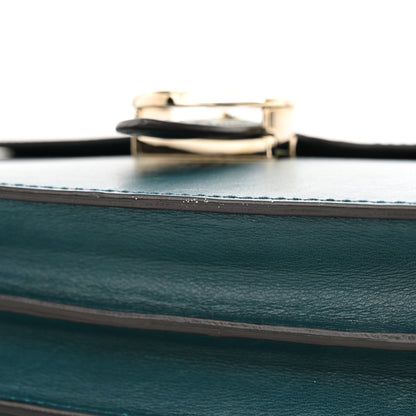 Gucci Calfskin Medium 1973 Shoulder Flap Bag Turquoise 10 of 13
