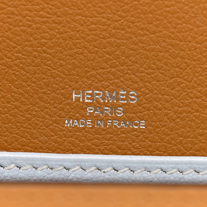 Hermes Evercolor Verso Mini Sac Roulis Caramel Bleu Brume 6 of 11