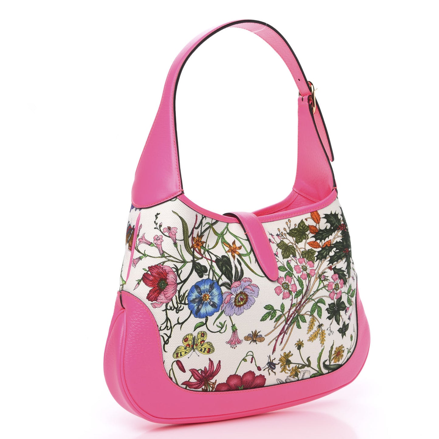 Canvas Flora Medium Jackie Hobo Fuchsia