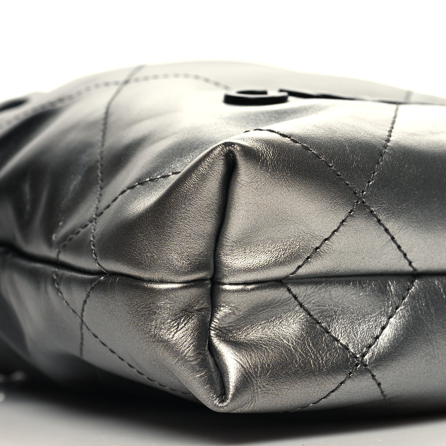 Chanel Metallic Shaded Calfskin Quilted Mini Chanel 22 Black Silver 9 of 11