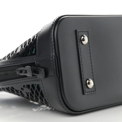 Louis Vuitton Patent Calfskin Laced Monogram Alma BB Black Green 8 of 9