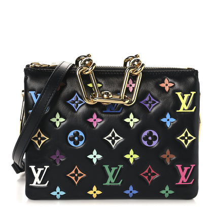 Louis Vuitton LV X TM Lambskin Embossed Monogram Coussin BB Black Multicolor 1 of 11