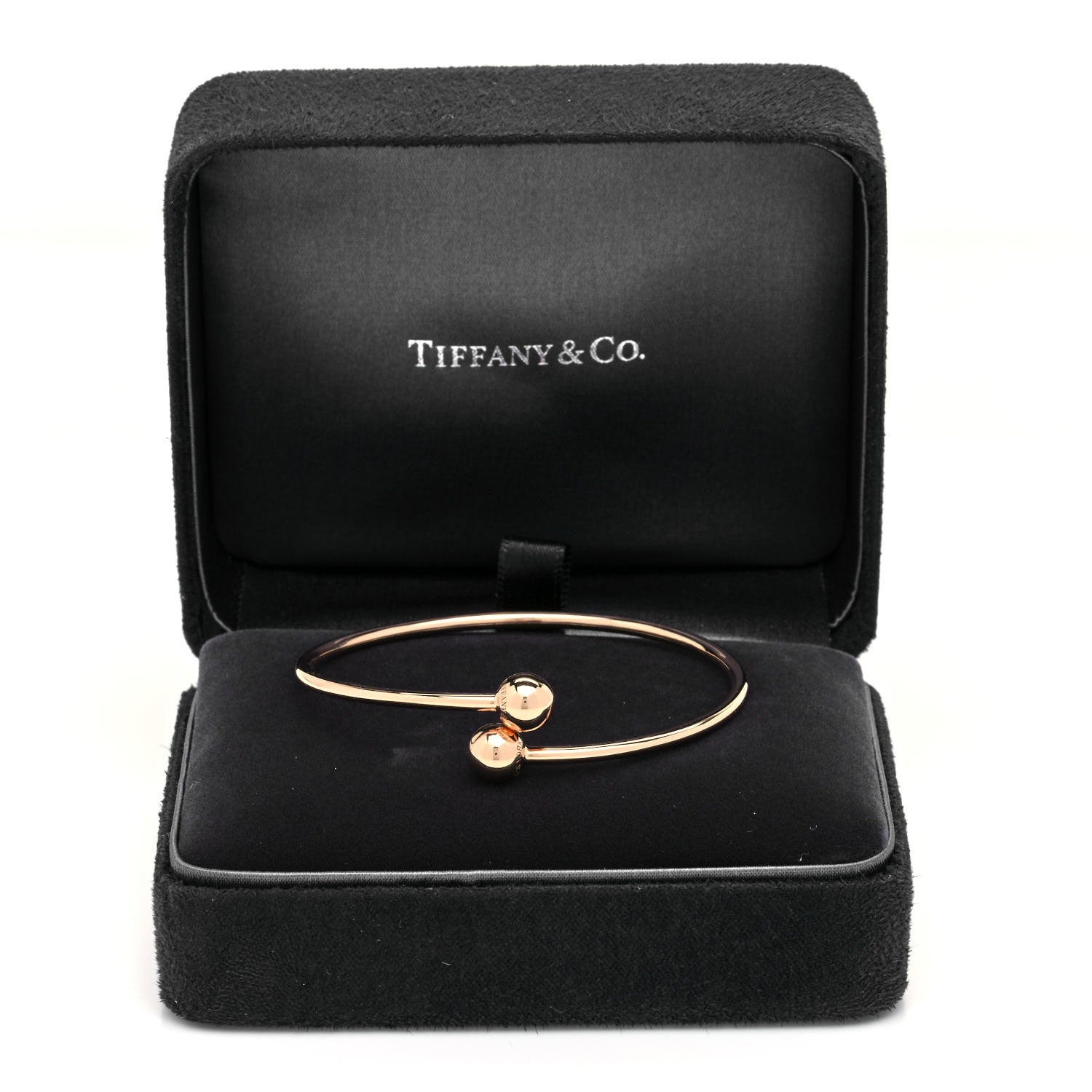 Tiffany 18K Rose Gold 8mm HardWear Ball Bypass Bracelet 6 of 6