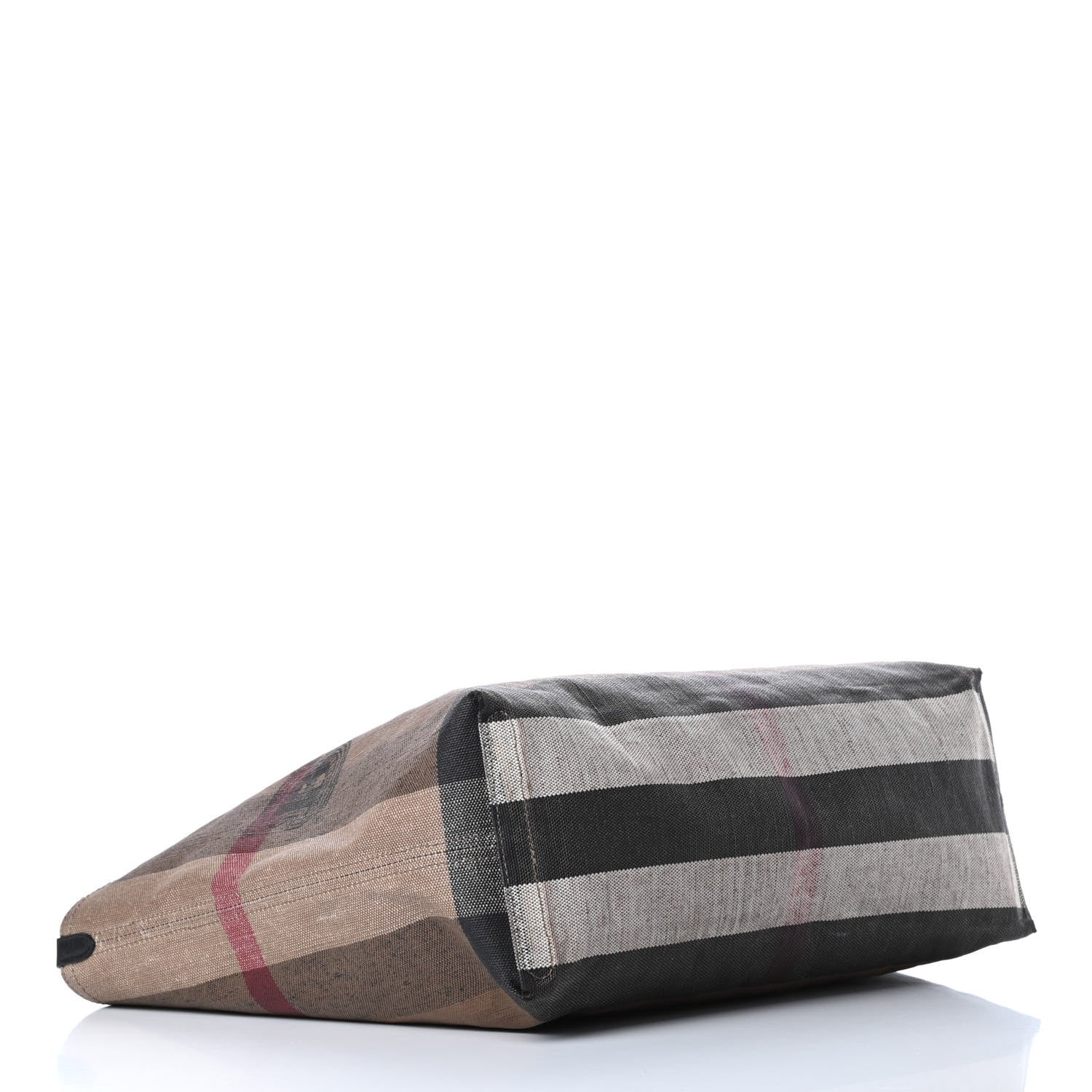 Burberry Coated Canvas Mega Check Medium Doodle Tote Black 4 of 10