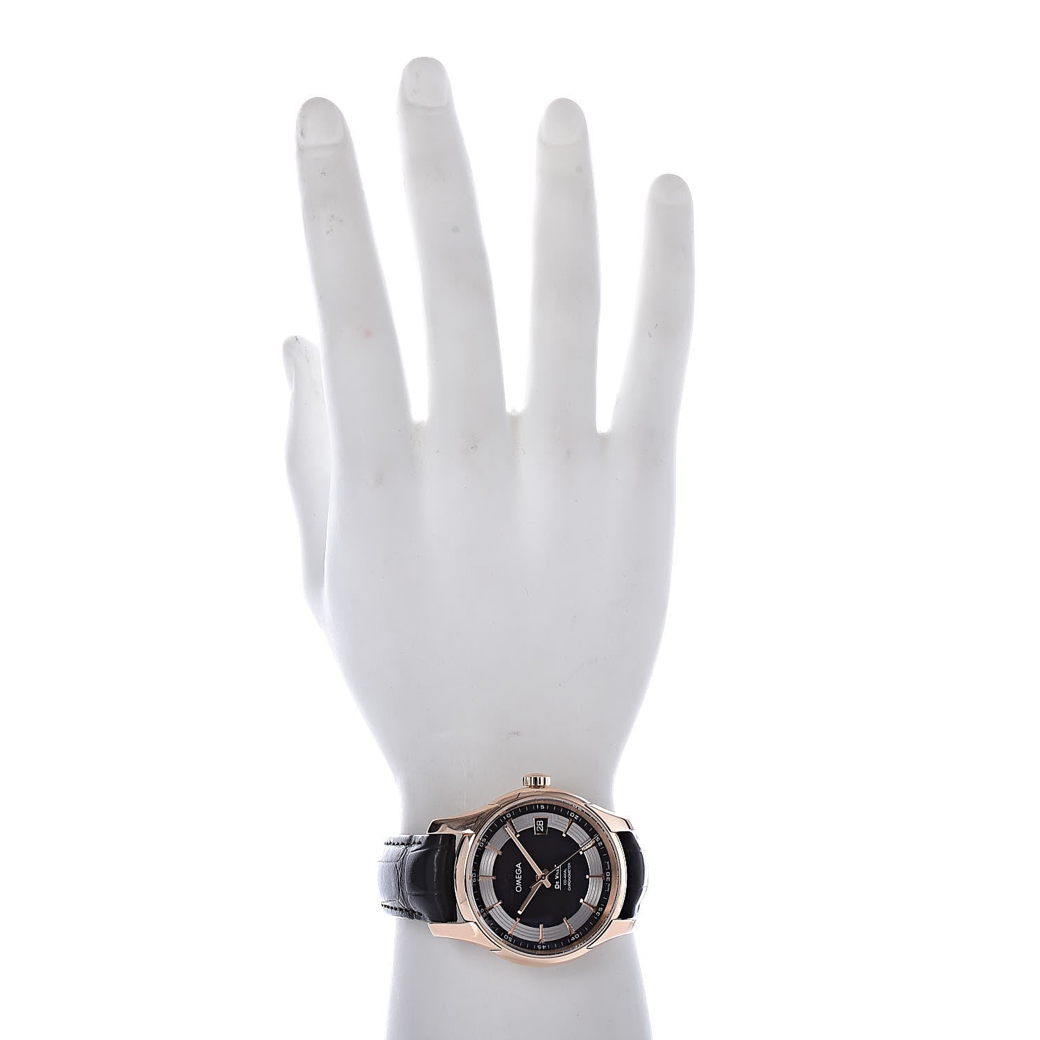 Omega 18K Red Gold Crocodile 41mm De Ville Hour Vision Co-Axial Automatic Watch Brown 431.63.41.21.13.001 2 of 9