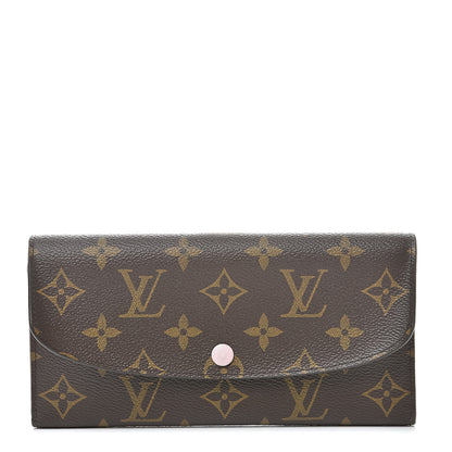 Louis Vuitton Monogram Emilie Wallet Rose Ballerine 1 of 7