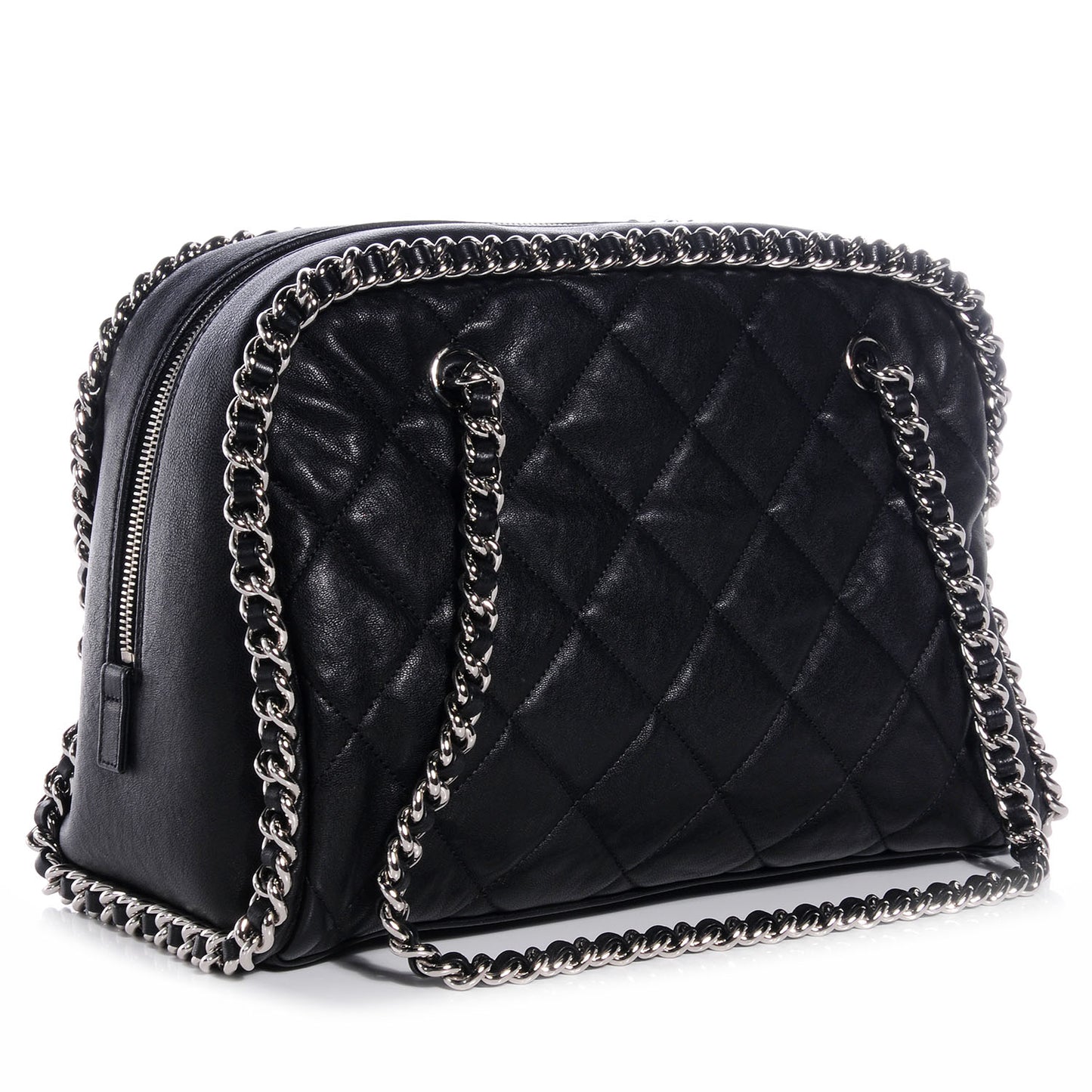 Calfskin Chain Around Bowler Black
