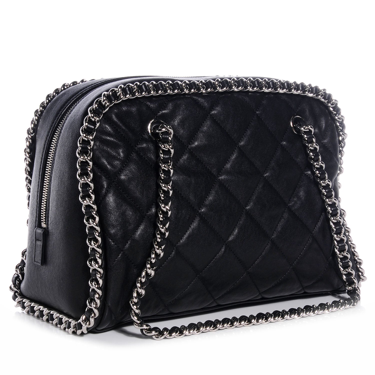 Chanel Calfskin Chain Around Bowler Black 3 of 8
