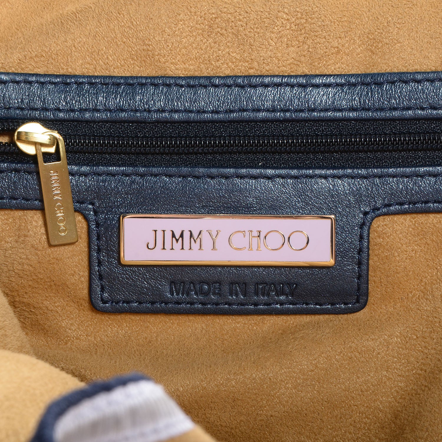 Jimmy Choo Leather Suede Malindi Navy 6 of 7