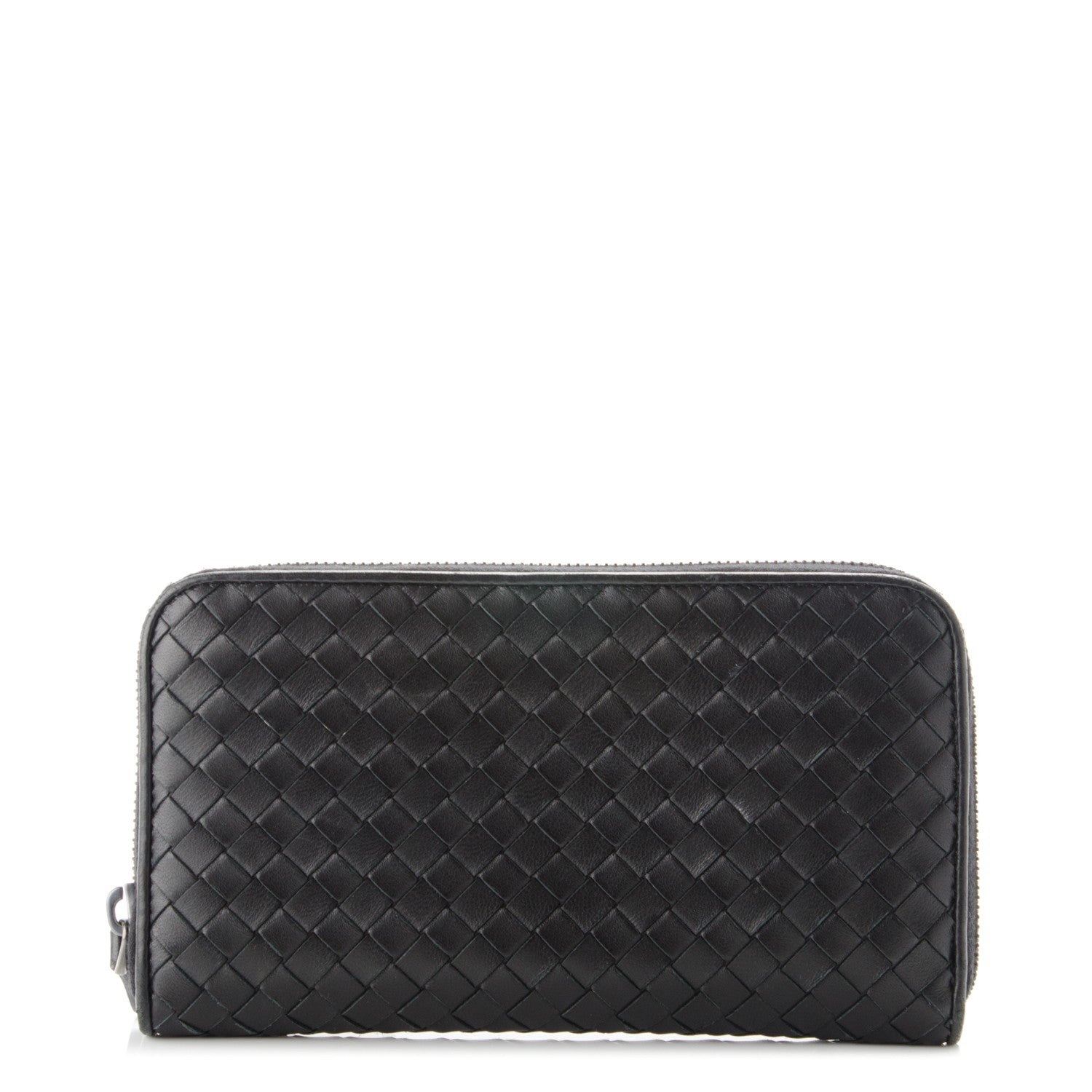 Bottega Veneta Nappa Intrecciato Zip Around Wallet Black 1 of 8