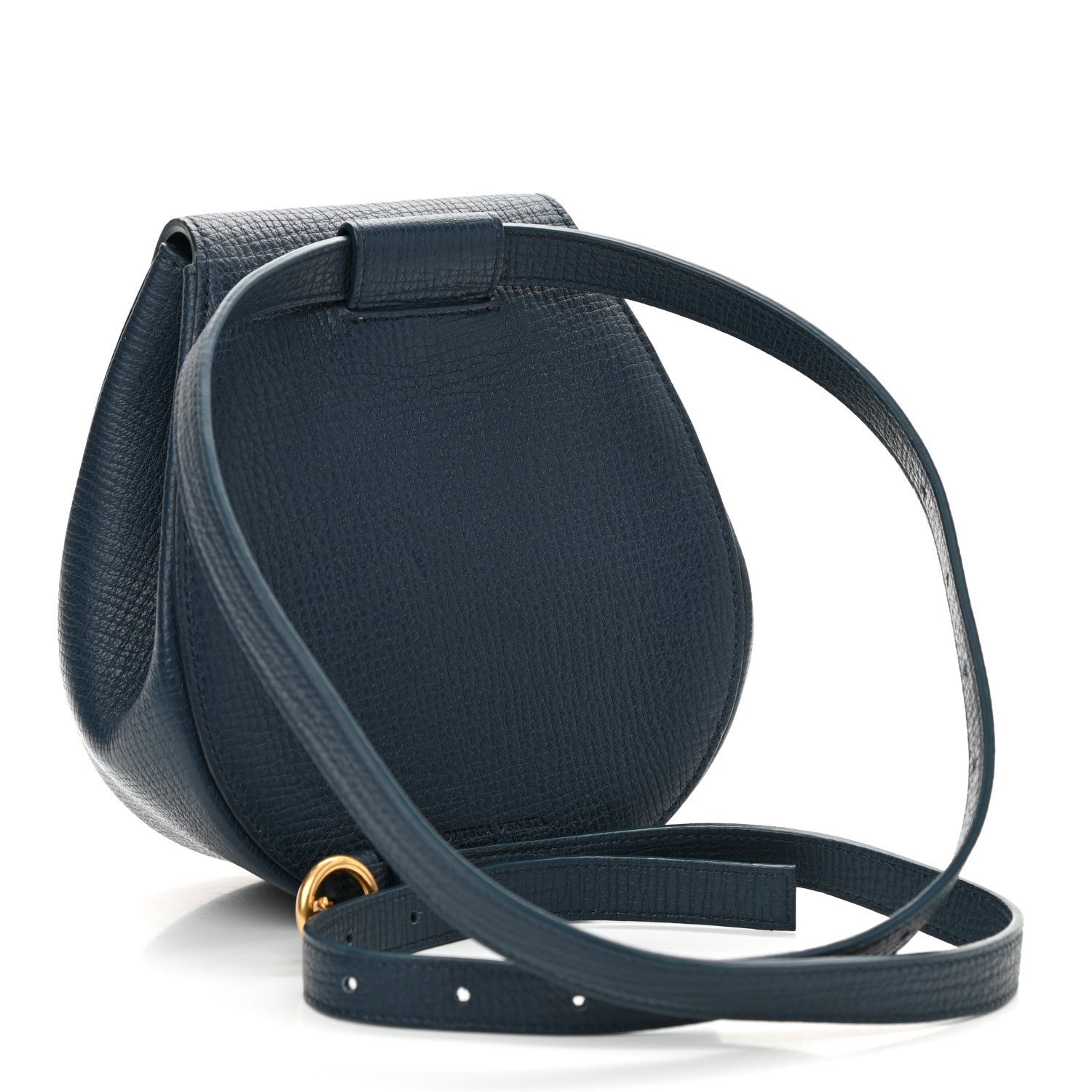 Bottega Veneta Palmellato Calfskin Rounded Belt Bag Navy 3 of 9