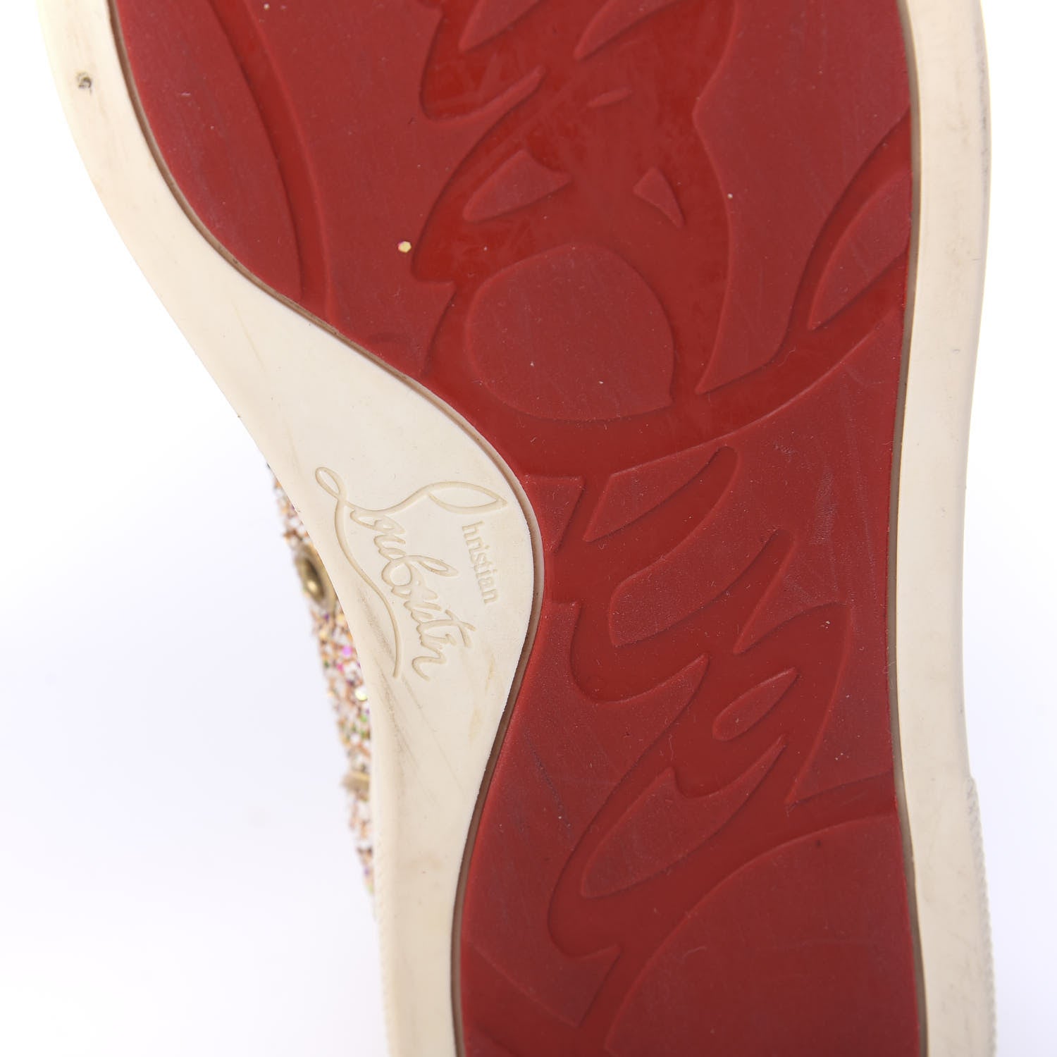 Christian Louboutin Glitter Nappa Rantus Orlato Sneakers 37.5 Multi Gold 6 of 9